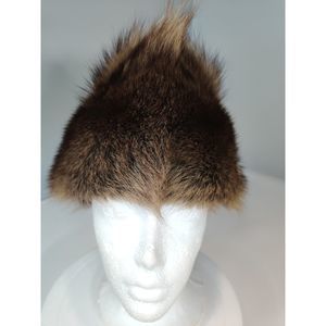 Beautiful Mohawk/Boat Style Racoon Fur Hat from Canada